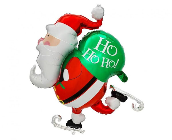 Jul Tomte Skridskoåkning folieballong 64 cm
