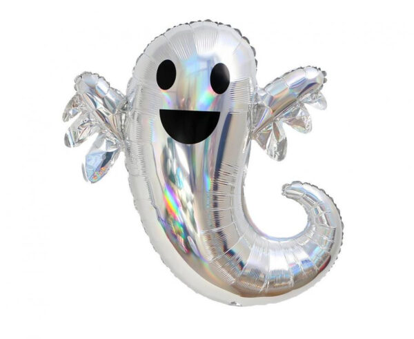 Halloween Skalle Spöke Holografisk Folieballong 46 cm