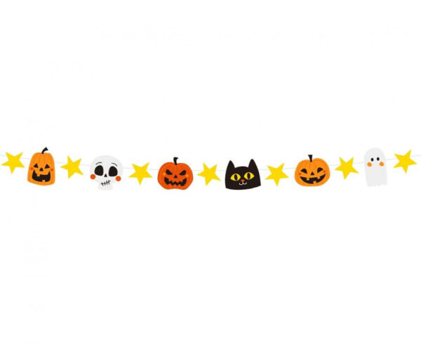 Halloween Faces pappersgirlang 250 cm