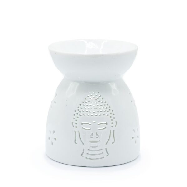 Oljebrännare Buddha - Vit