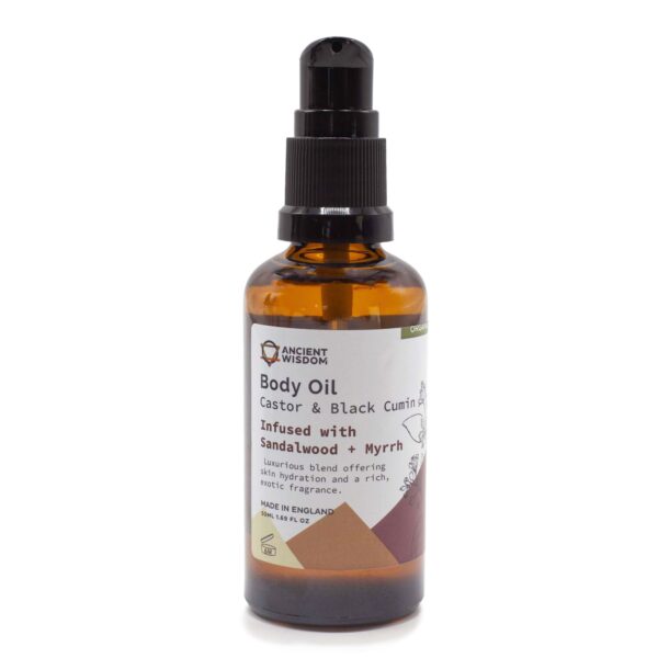 Ekologisk Kroppsolja 50ml - Sandelträ & Myrra