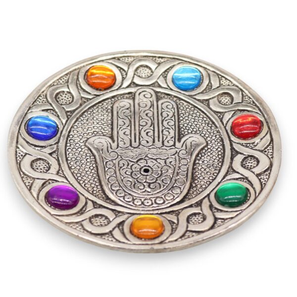 Rökelsehållare - Sju Chakra Hamsa 11.5cm