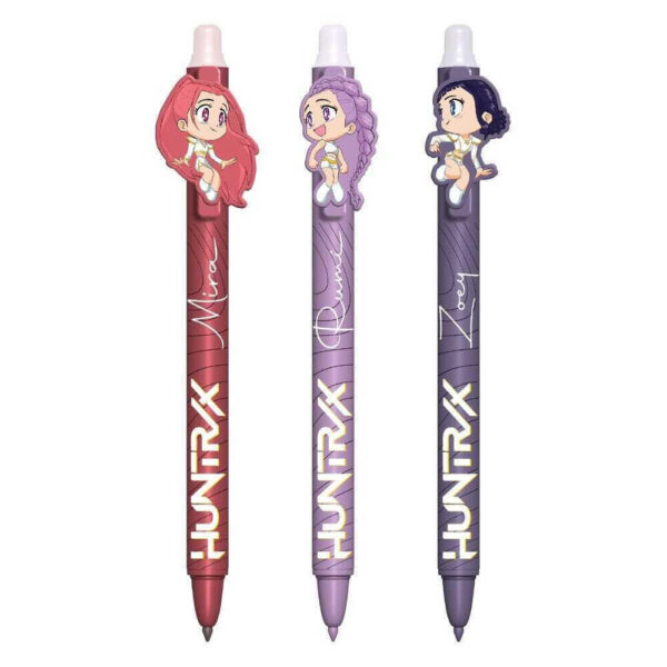 K-pop Démonvadászok Chibi set med 3 suddbara pennor