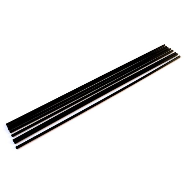 Fiber Svarta Rörspridare Pinnar 25cm x 3mm - 250-pack