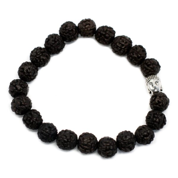 Rudraksha Buddha Mala Armband - Mörk