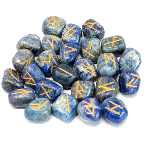 Stenar med Indiska Runor i Påse - Lapis