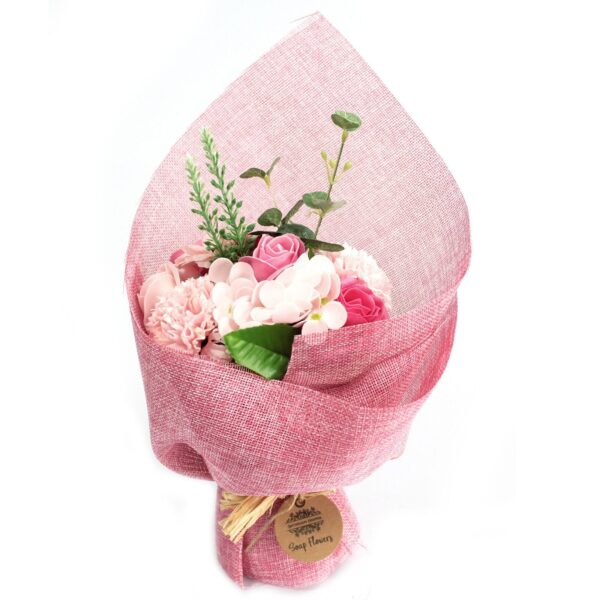 Stående Bukett med Tvålblommor - Rosa