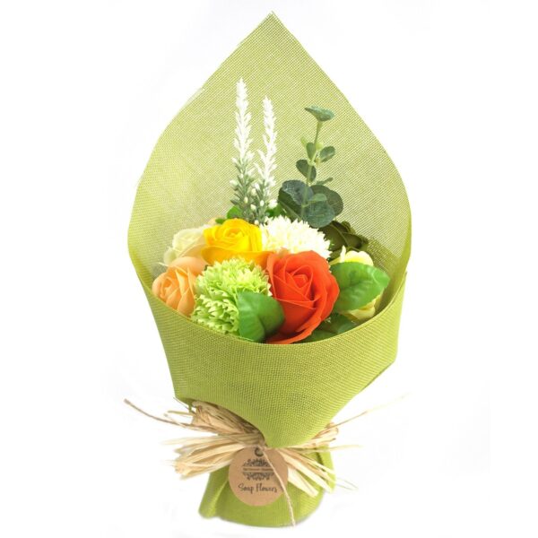 Stående Bukett med Tvålblommor - Grön-gul
