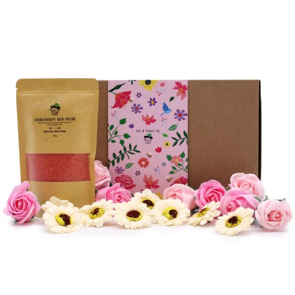 Wild Hare Set med Badsalt & Tvålblommor - Passion