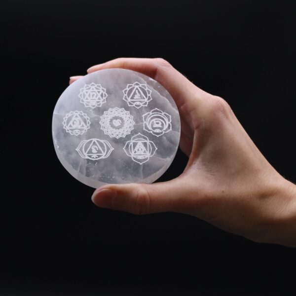 Liten Selenitplatta 8cm - Chakra Design