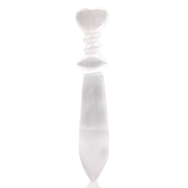 Stor Ritualkniv av Selenit - Spiral (25cm)