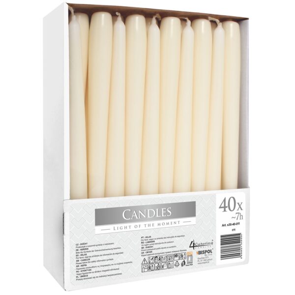 Bordsljus - Elfenben - 40-pack