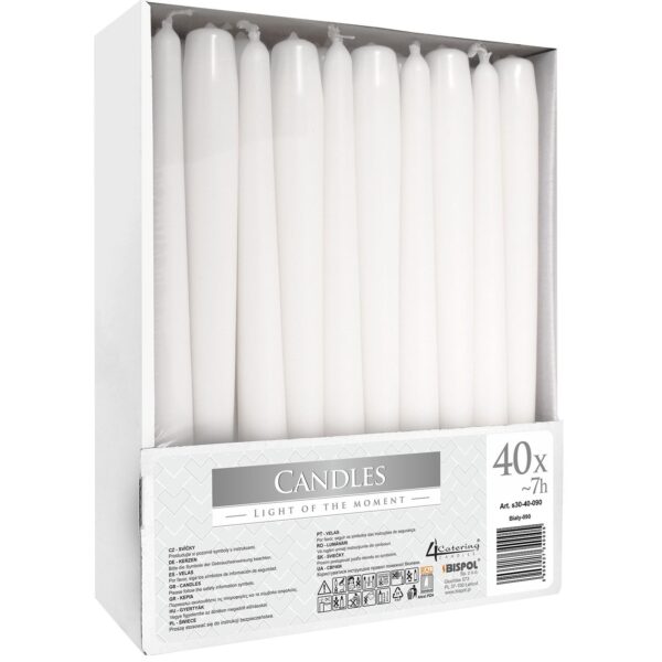 Bordsljus - Vit - 40-pack