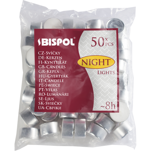 Värmeljus Utan Doft - 8 timmar - 50-pack