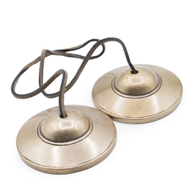 Tingsha-klockor i Premium-mässing - Enkla & Traditionella - Ca 7,5cm (345g)