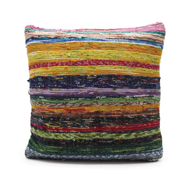 Kuddfodral av Återvunnen Trasmatta - 40x40cm - Nyanser av Orange