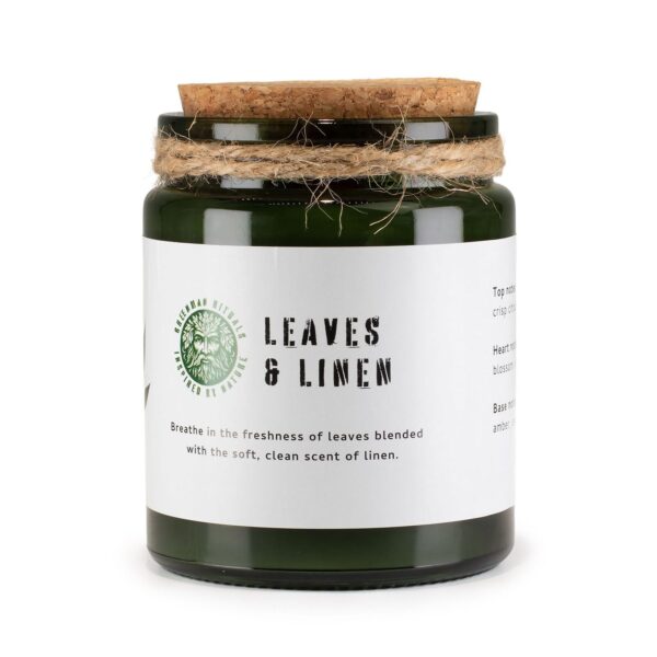 Sojavaxljus med Träveke – Gröna Blad & Linne
