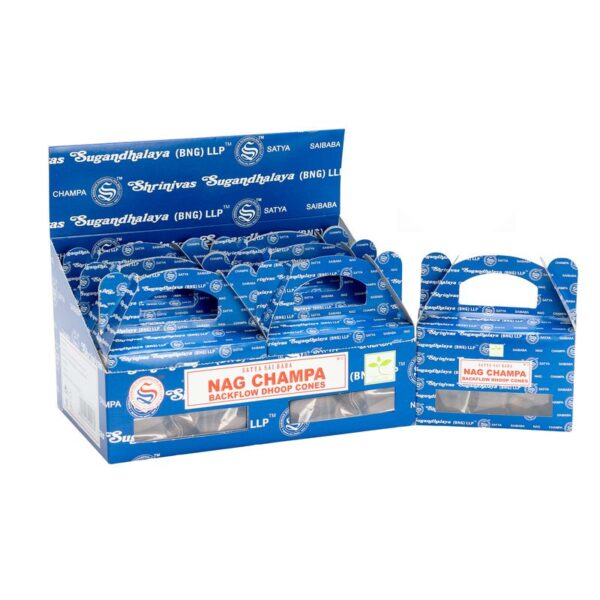 Satya Tillbakaflöde Dhoop Rökelsekoner (24 st) - Nagchampa