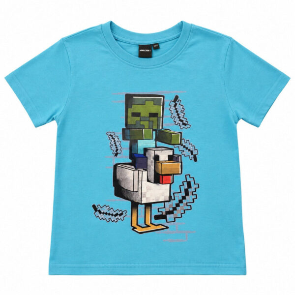 Minecraft Chicken Jockey barn T-shirt kort ärm, storlek 10 år / 140 cm