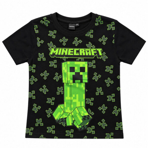 Minecraft Creeper barntröja med kort ärm, 9 år / 134 cm