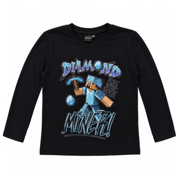 Minecraft Diamond Power barntröja med lång ärm, storlek 11 år / 146 cm