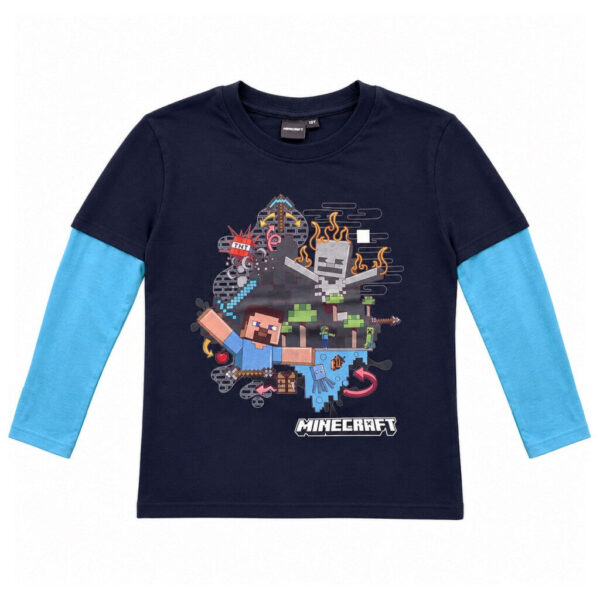 Minecraft långärmad tröja för barn, storlek 9 år / 134 cm