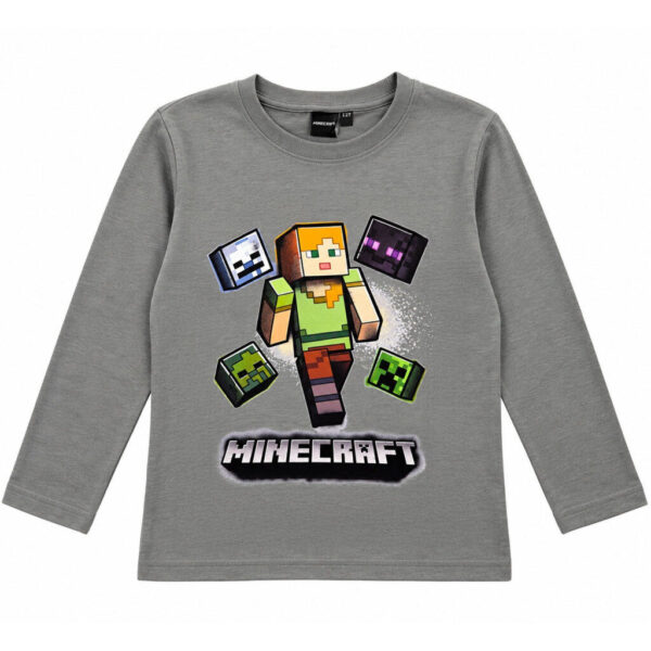 Minecraft Alex Adventure grå långärmad tröja barn 10 år / 140 cm