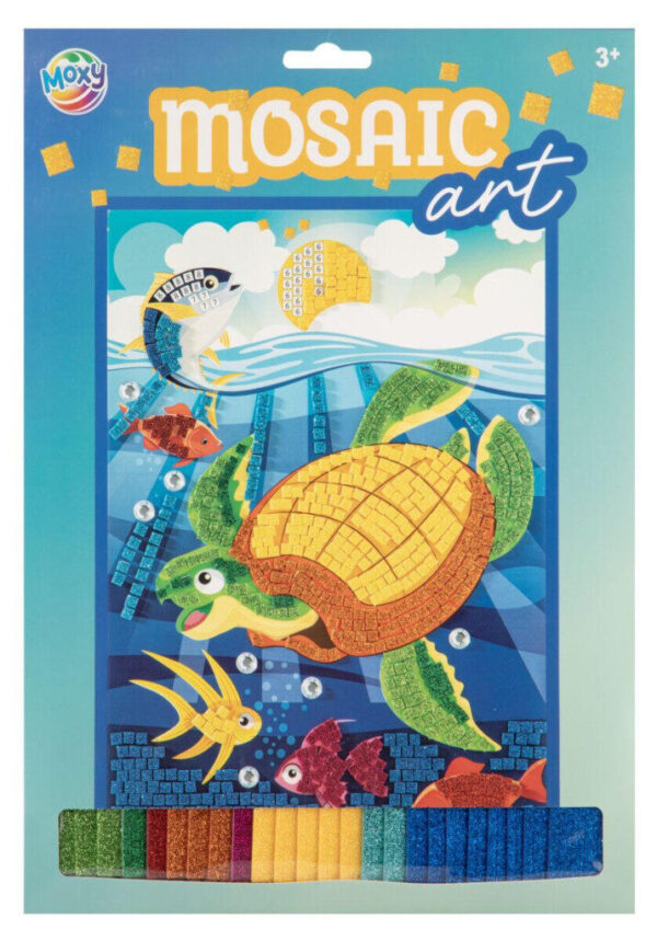 Djur Ocean Glitter Skum Mosaik Kreativt Set 33x23 cm