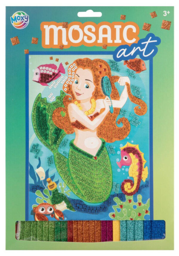 Mermaid Beauty glitter skum mosaik kreativt set 33x23 cm