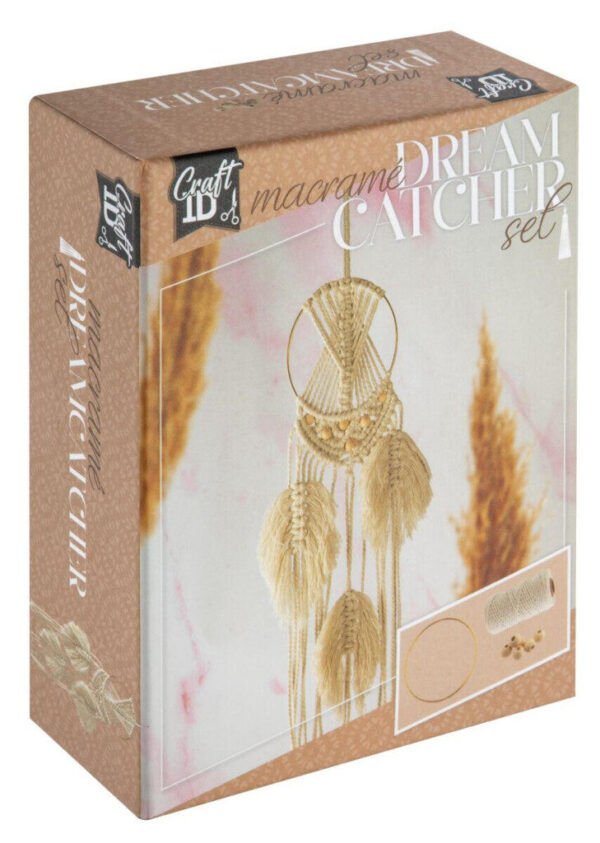 Colour Feathers Macramé Kreativ Kit, Väggdekoration