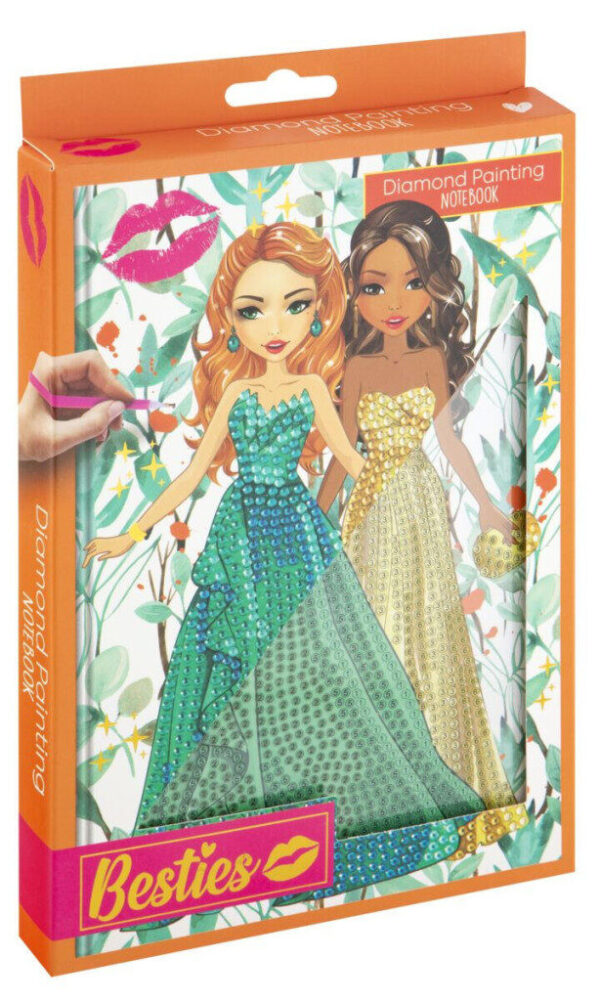 Colour Besties Anteckningsbok med hårt pärm och diamantpärlor A5