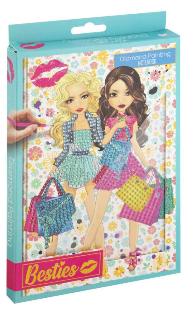 Colour Besties Anteckningsbok med hårt omslag och diamantdekoration A5