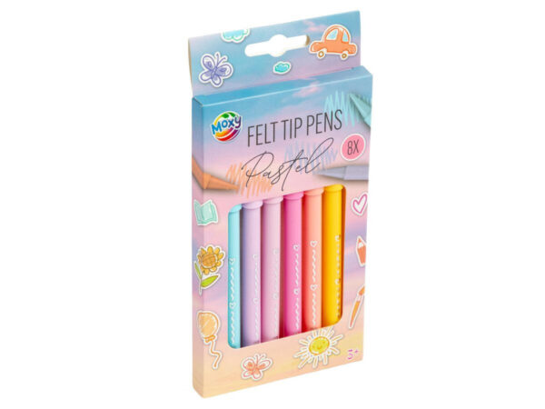 Colour Pastel set med 8 tuschpennor