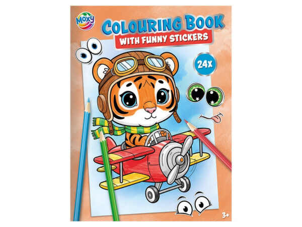 Animals Friends målarbok med klistermärken A4