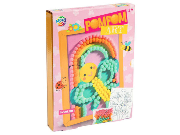 Fjäril Färgglatt Pom Pom Kreativset 27x20 cm