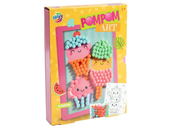 Fjäril Färgglatt Glass Pom Pom Kreativ Set 27x20 cm