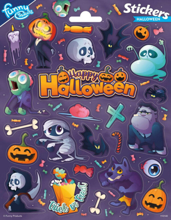 Halloween Monsters klistermärke 26x16 cm