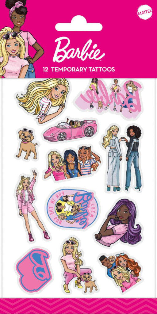 Barbie 12-pack tatueringar 10x20 cm