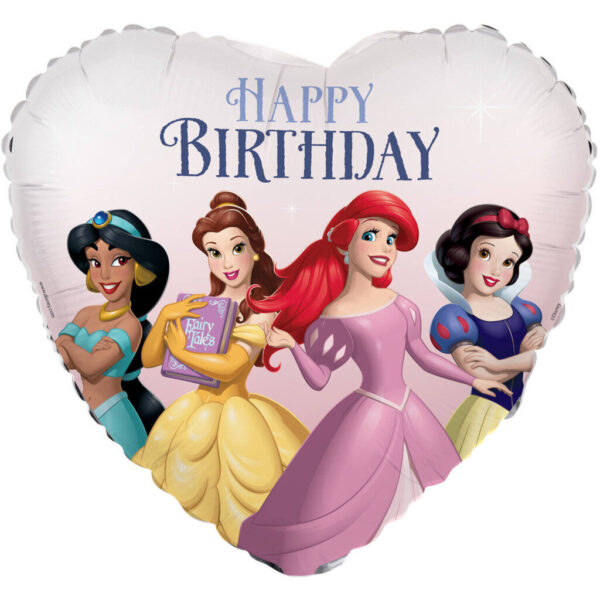 Disney Princess hjärtformad folieballong 45 cm