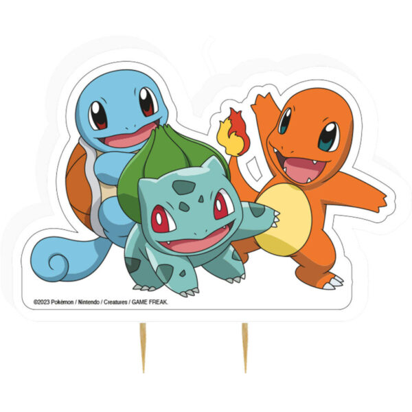 Pokémon Thunder Trio tårtljus, ljus 8,3 cm