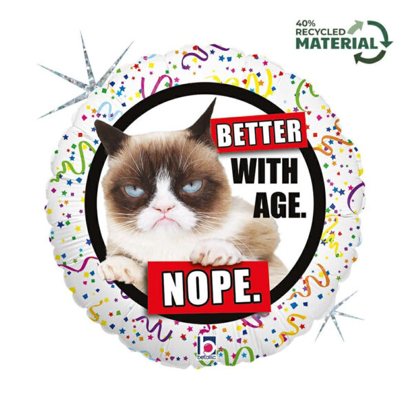 Animals Better with Age Grumpy Cat folieballong 46 cm