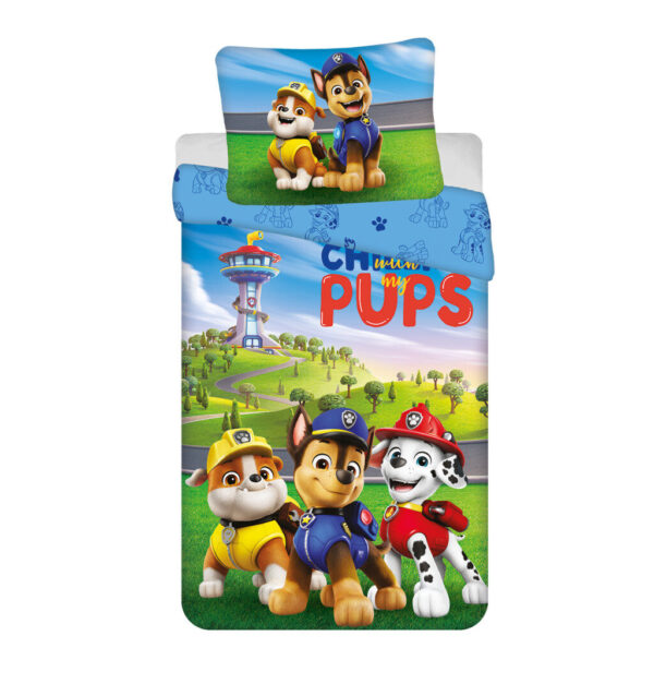 PAW Patrol påslakan set 140×200 cm och örngott 70×90 cm i mikrofiber