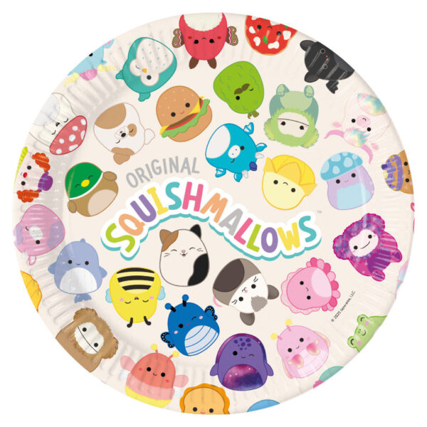 Squishmallows papperstallrikar set om 8, 23 cm FSC