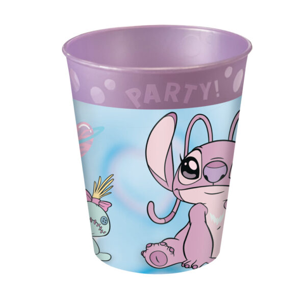 Disney Lilo and Stitch Angel mikrovågssäkert premium plastmuggset 4-pack 250 ml